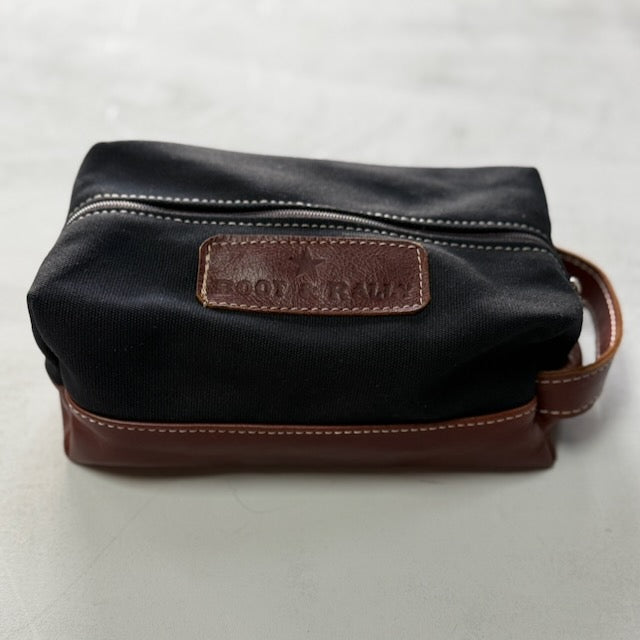 Canvas and Leather Shaving Bag
