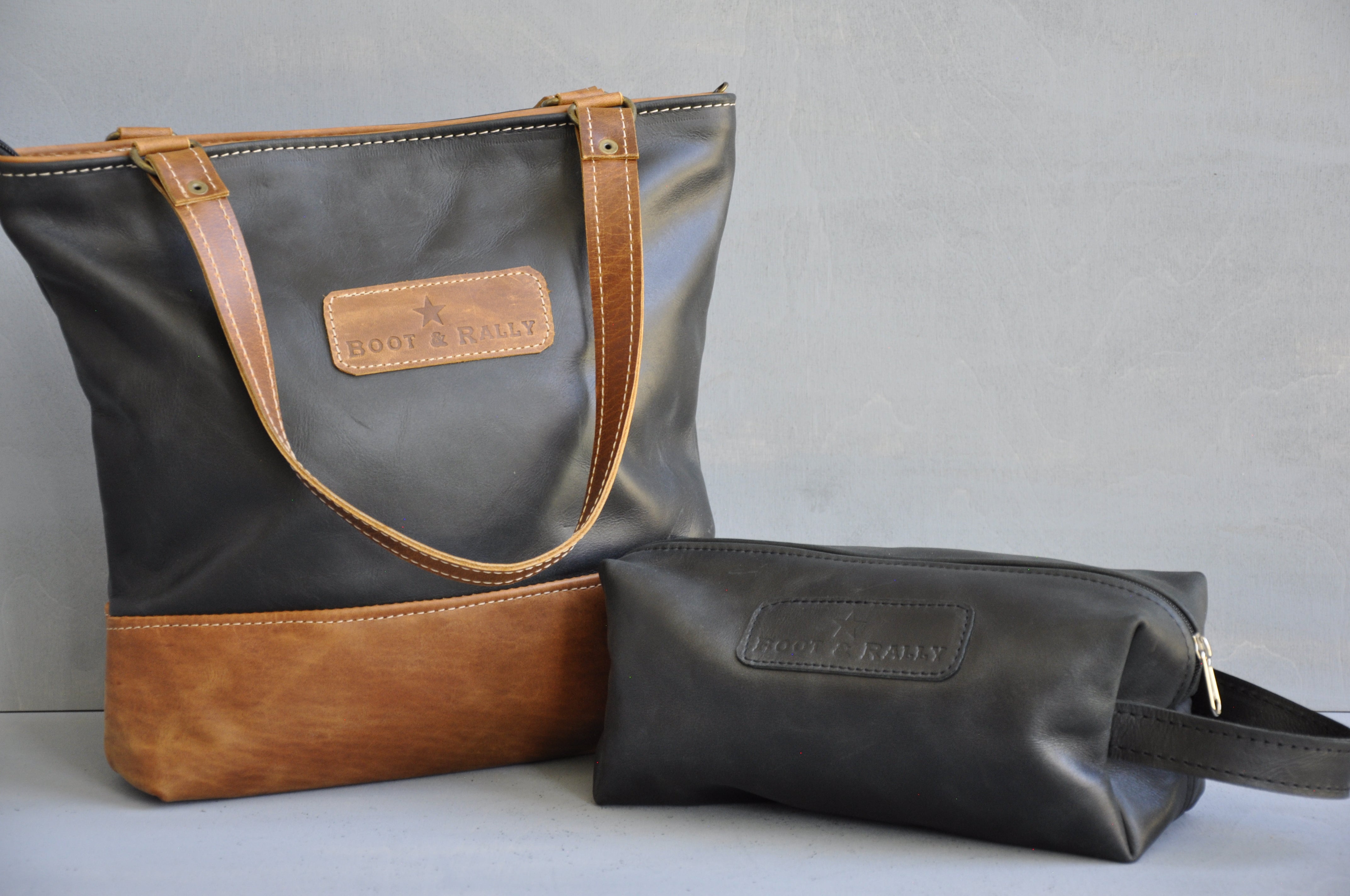 Combo Deal - Megan two tone , Toiletry bag - (Black)