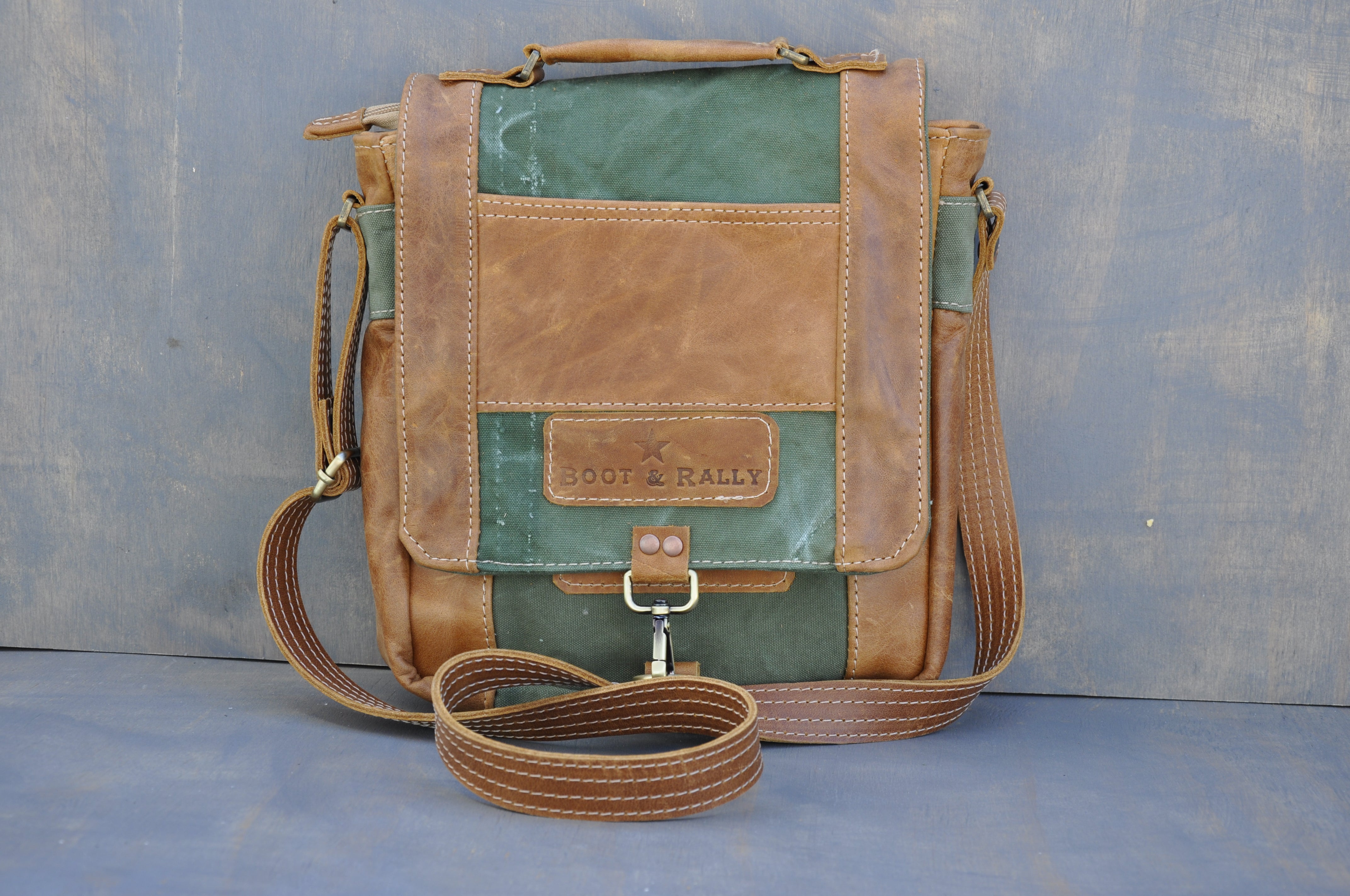 De La Rey satchel (Reclaimed Canvas & Leather)