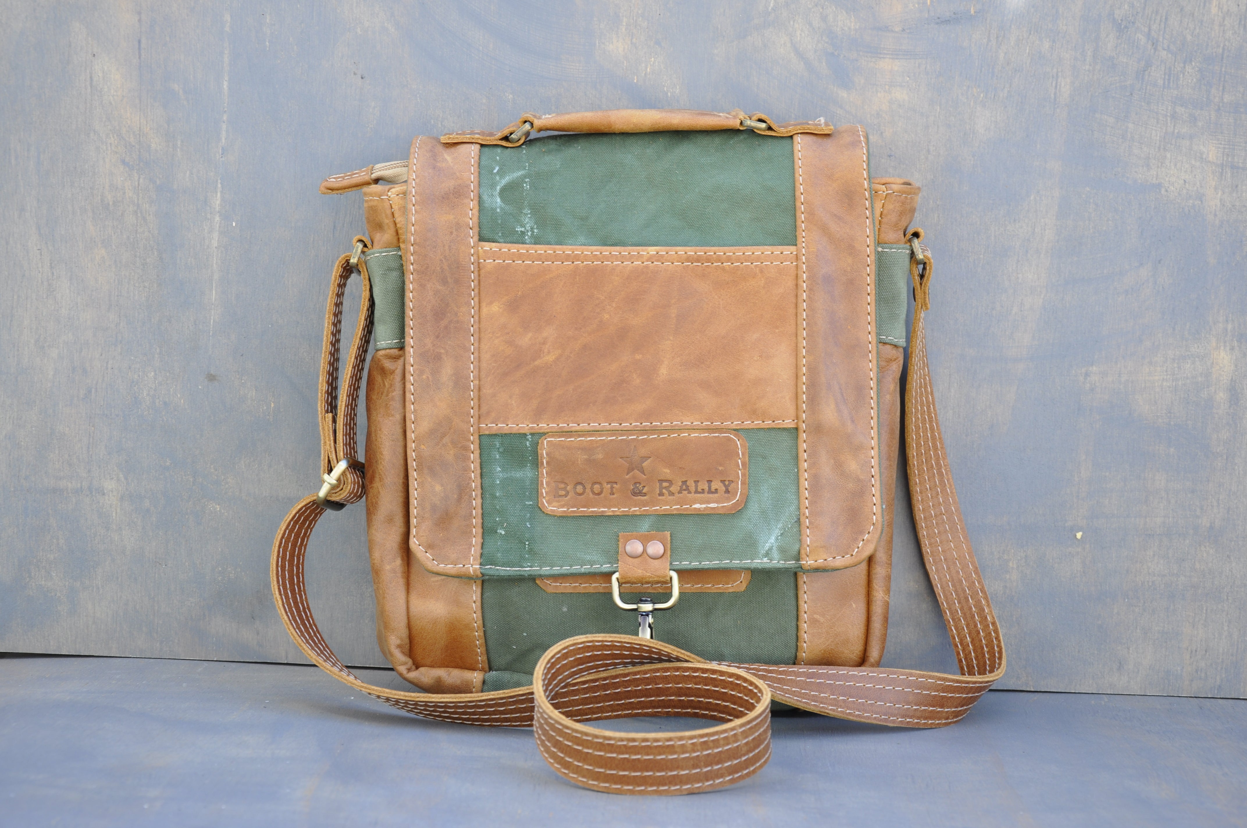 De La Rey satchel (Reclaimed Canvas & Leather)