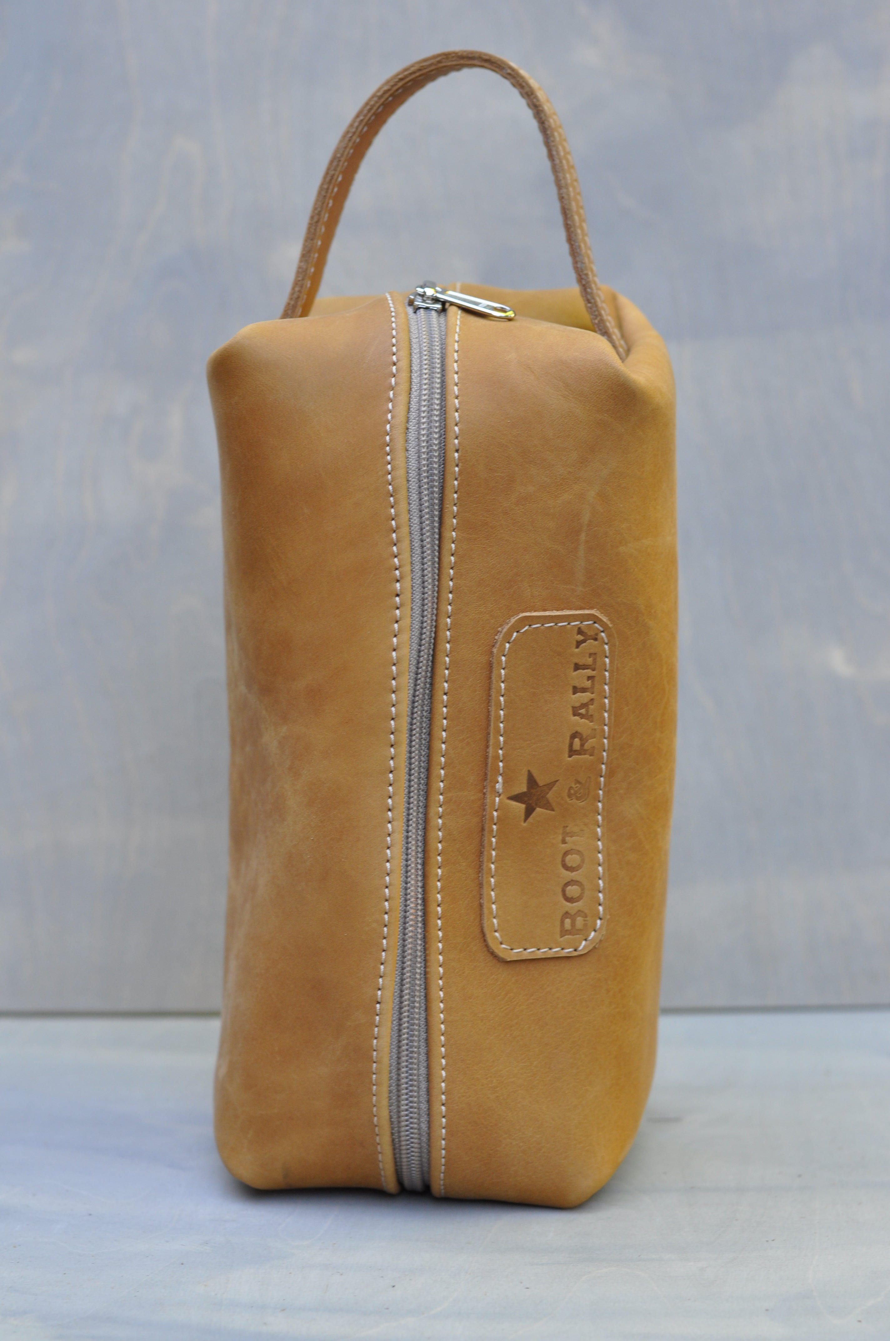 Toiletry bag - Full leather (Diesel toffee)