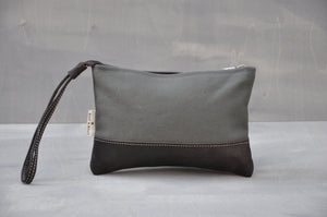Utility Pouch - Wrist Strap (Olive / Buffed Brown)