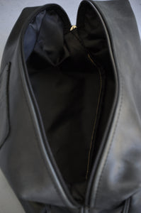 Toiletry bag- Full leather (black)