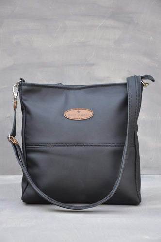 Sling Bag - Full Leather (Matt Black)