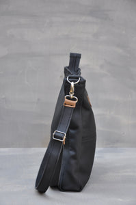 Sling Bag - Full Leather (Matt Black)