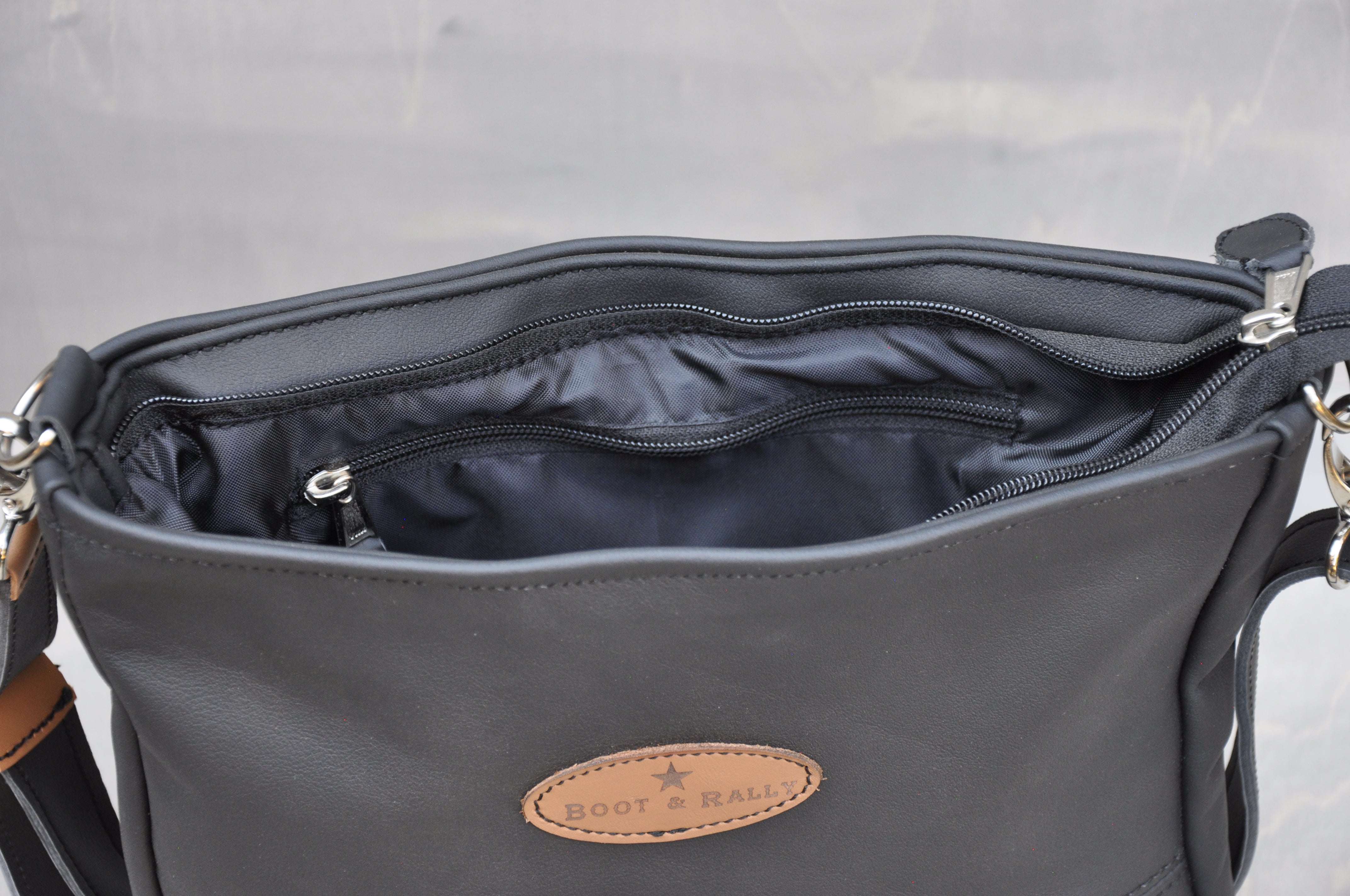 Sling Bag - Full Leather (Matt Black)