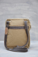 Load image into Gallery viewer, Satchel - Canvas &amp; Leather (Khaki / Buffed Brown)