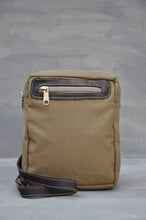 Load image into Gallery viewer, Satchel - Canvas &amp; Leather (Khaki / Buffed Brown)
