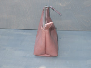 Utility Pouch - With Base /  Full Leather (Dusty Pink)