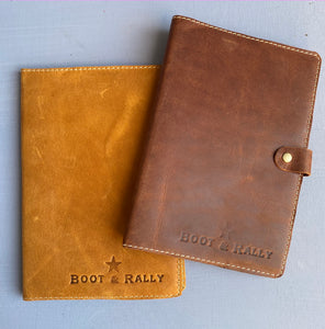 Leather Book Cover Logo Only A5 ( Diesel Toffee)