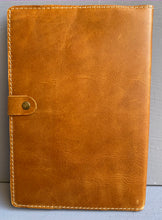 Load image into Gallery viewer, Leather Book cover A4 ( Diesel Toffee ) Engraved English