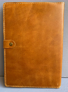 Leather Book cover A5( Diesel Toffee ) Engraved Afrikaans